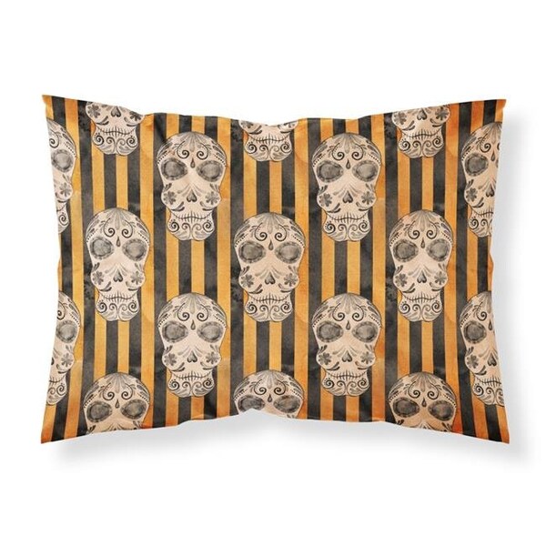 Carolines Treasures Carolines Treasures BB7527PILLOWCASE Watecolor Halloween Day of the Dead Head Fabric Standard Pillowcase BB7527PILLOWCASE - main